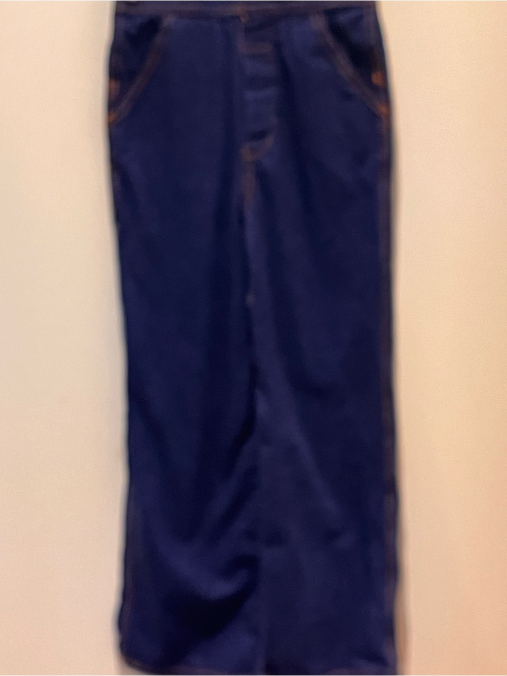 Vintage 70s 100% Cotton Denim Dark Blue Overalls Hong Kong XS/S - Picture 3 of 11